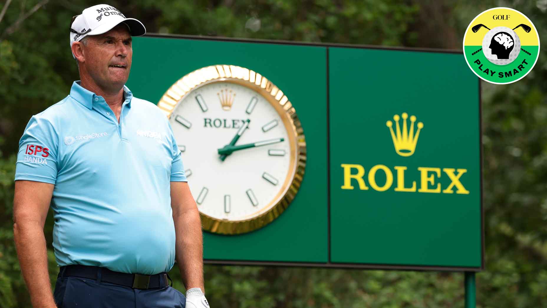 padraig harrington looks down the fiarway during the 2025 u.s. senior open