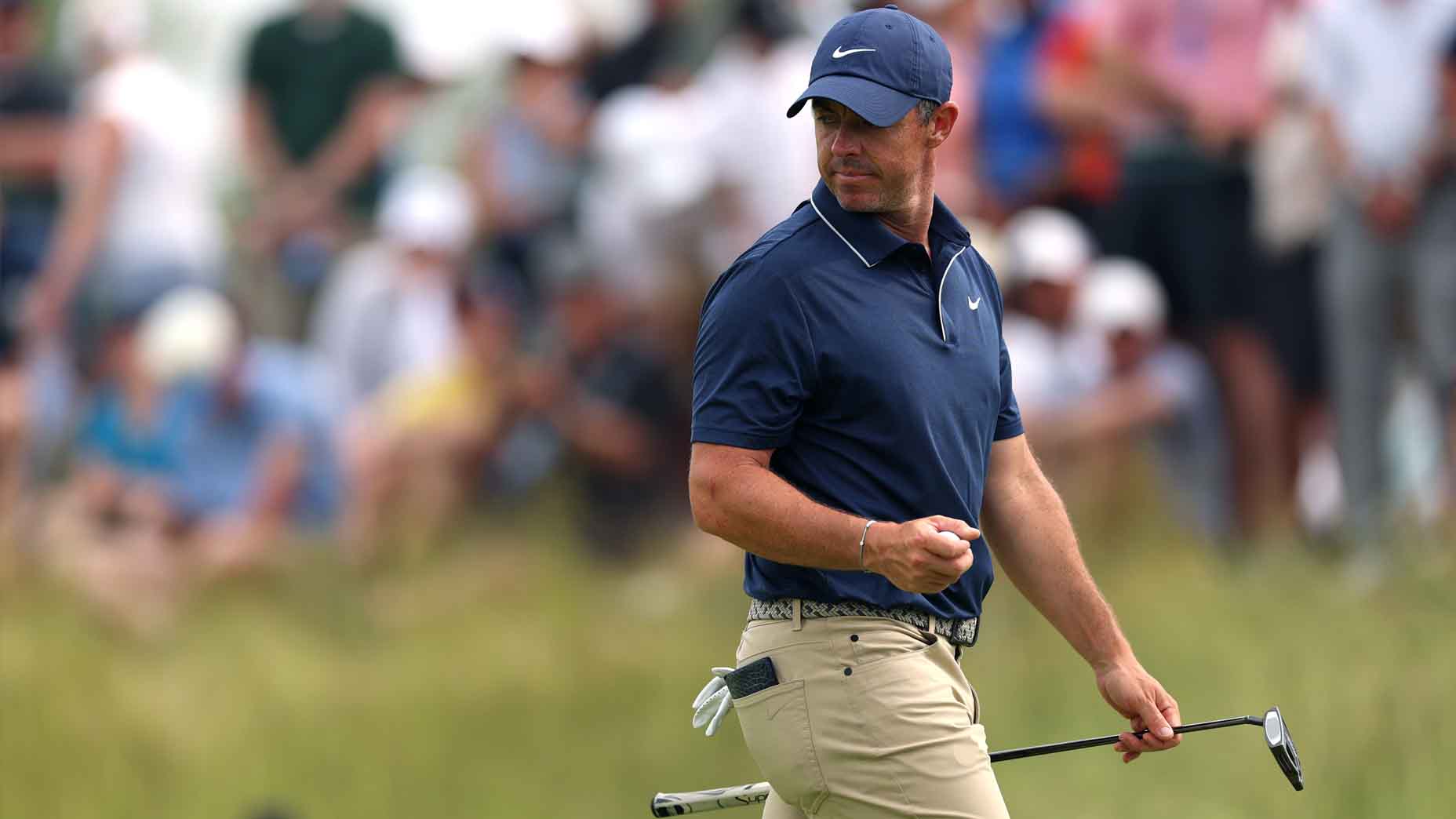 Rory McIlroy looks on during the 2025 U.S. Open