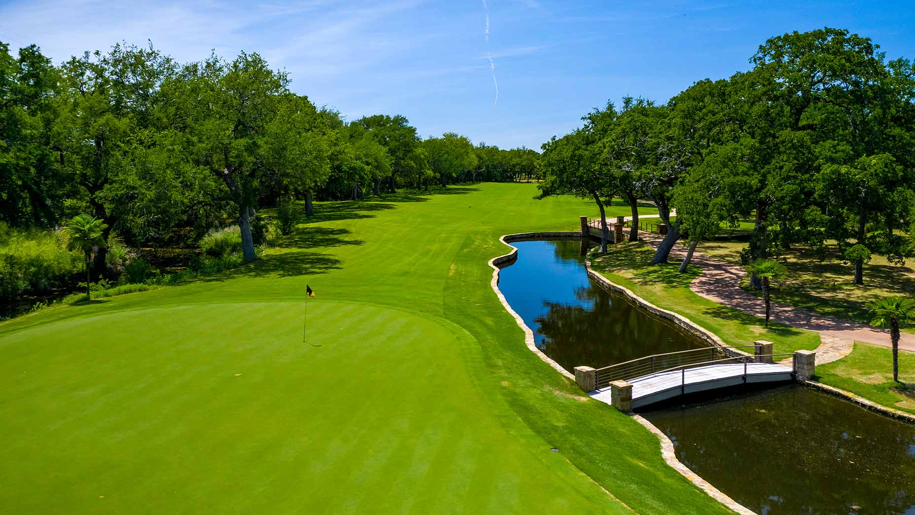 the 9th hole at ram rock at horseshoe bay