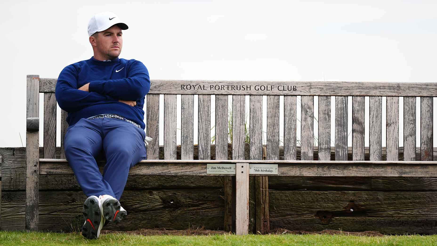 Chris Gotterup waits to play during the Open Championship at Royal Portrush