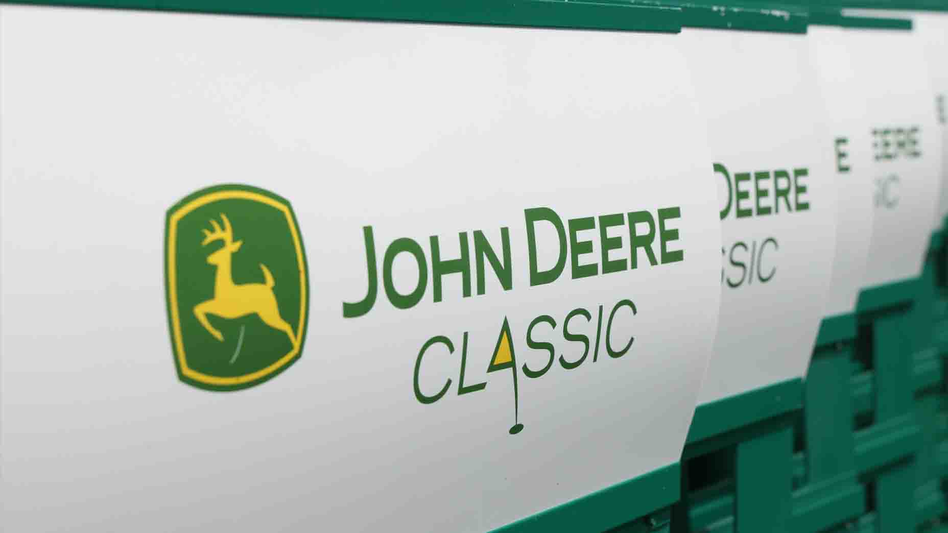 John Deere Classic tournament signs seen during the third round.