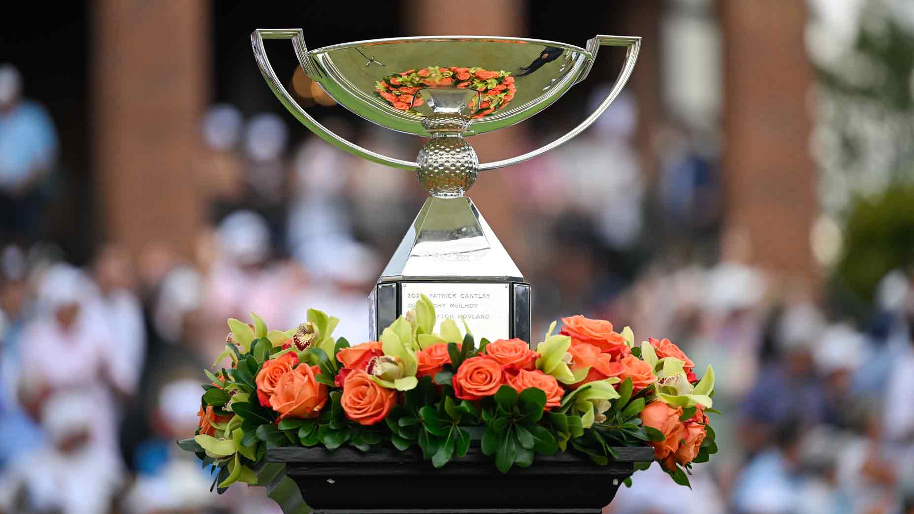 The FedEx Cup trophy is seen during the final round of TOUR Championship at East Lake Golf Club on September 1, 2024 in Atlanta, Georgia.