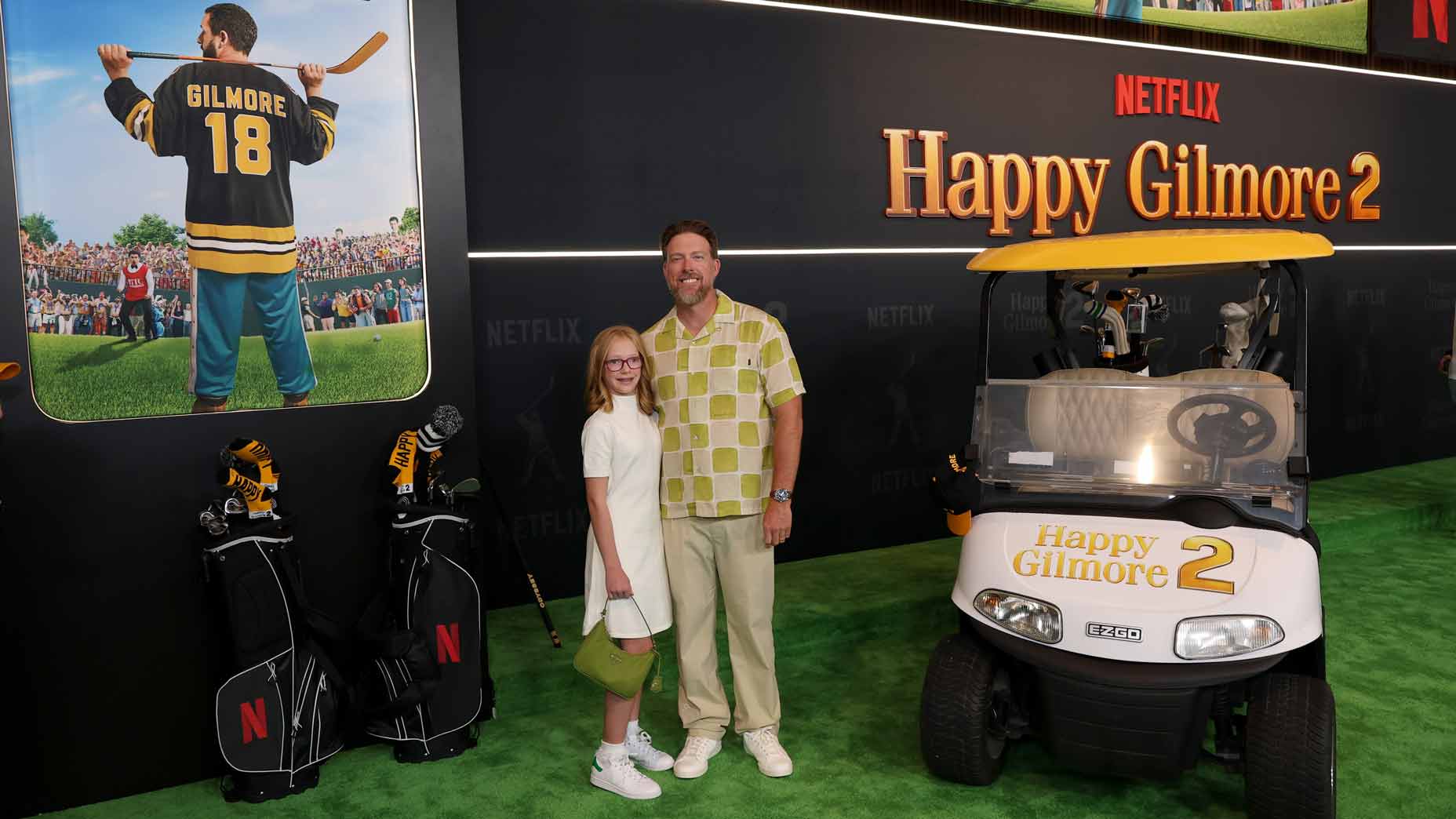 Hunter Mahan attends the Happy Gilmore 2 premiere.