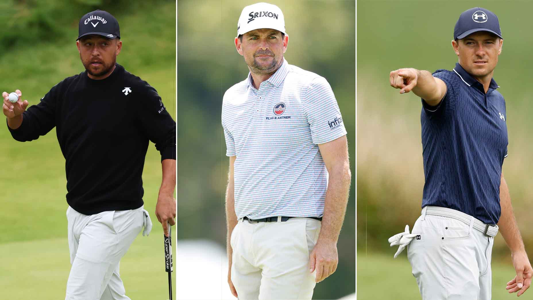 Xander Schauffele, Keegan Bradley and Jordan Spieth