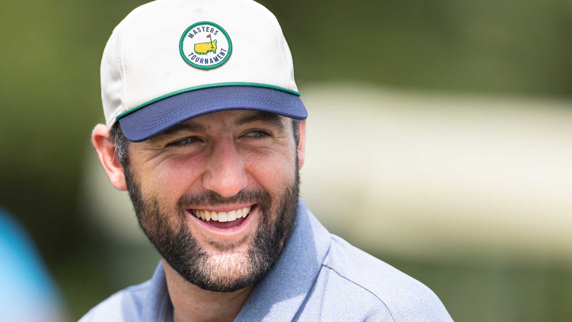 scottie scheffler laughs at the masters