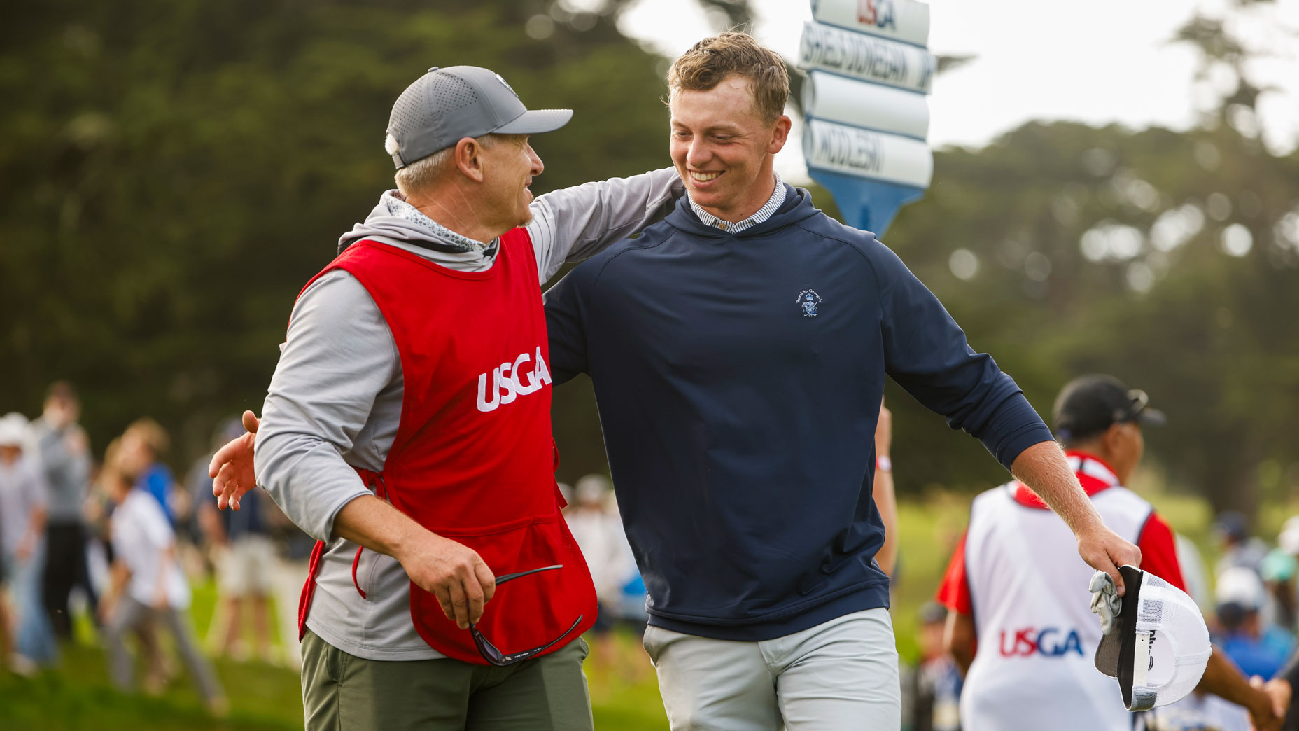 Niall Shiels-Donegan celebrates at the 2025 U.S. Amateur