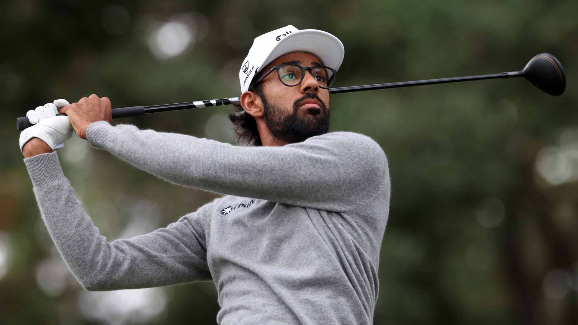 2025 Sanderson Farms Championship: Akshay Bhatia hits drive at the Procore Championship.