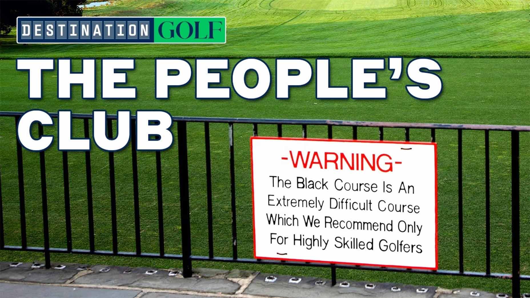 the people's club logo over bethpage black sign logo