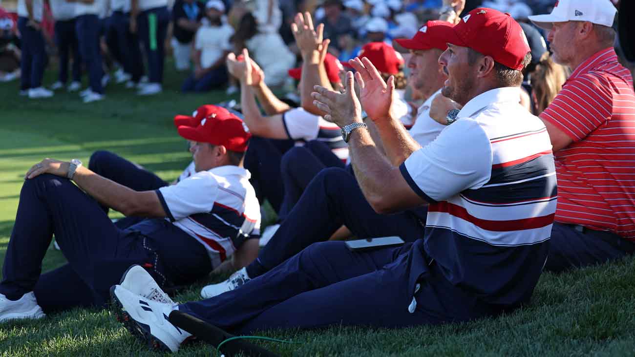 u.s. team at the ryder cup on sunday