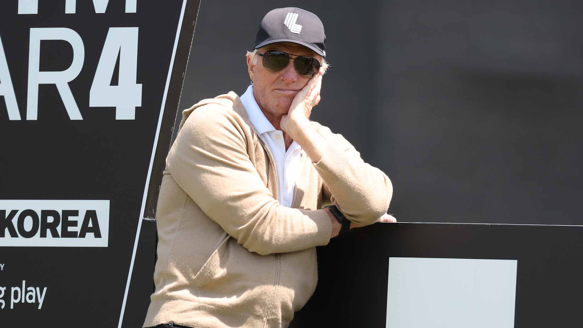 LIV Golf's Greg Norman pictured at the 2025 LIV Golf Korea tournament.