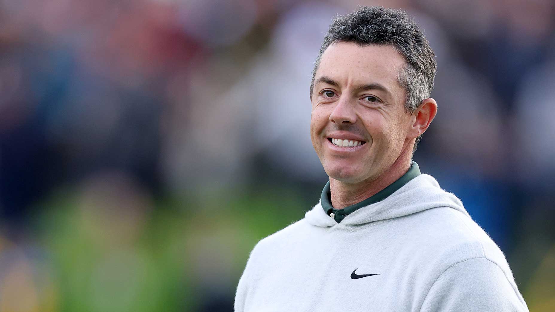 Rory McIlroy is all smiles after winning the Irish Open on Sunday at The K Club.