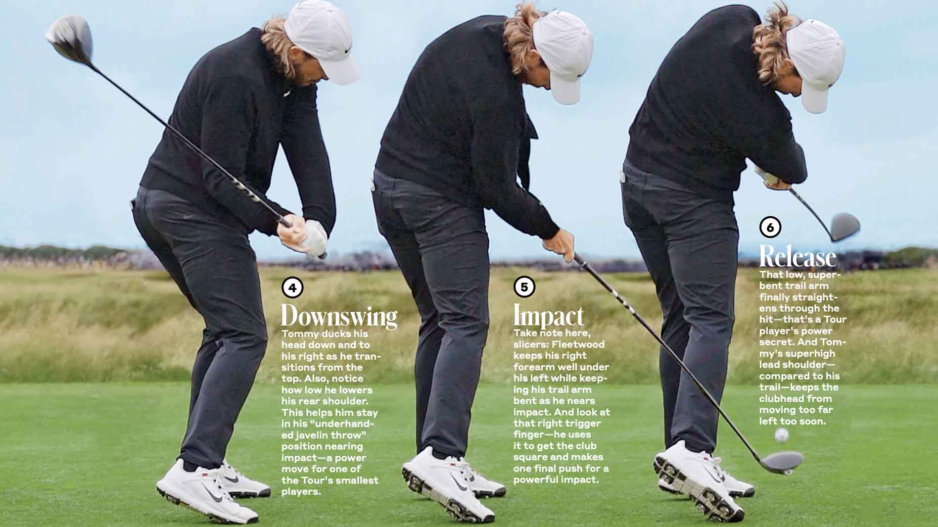Tommy Fleetwood swing sequence follow through