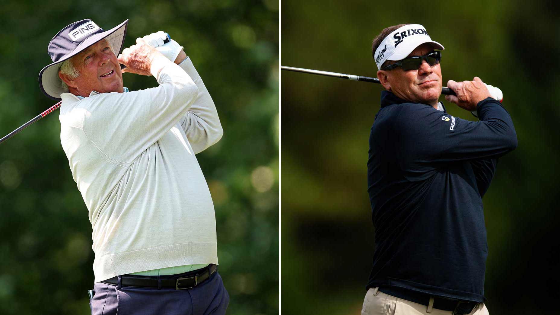 PGA Tour Champions pros Kirk Triplett (left) and Brandt Jobe (right) at the 2025 SAS Championship.