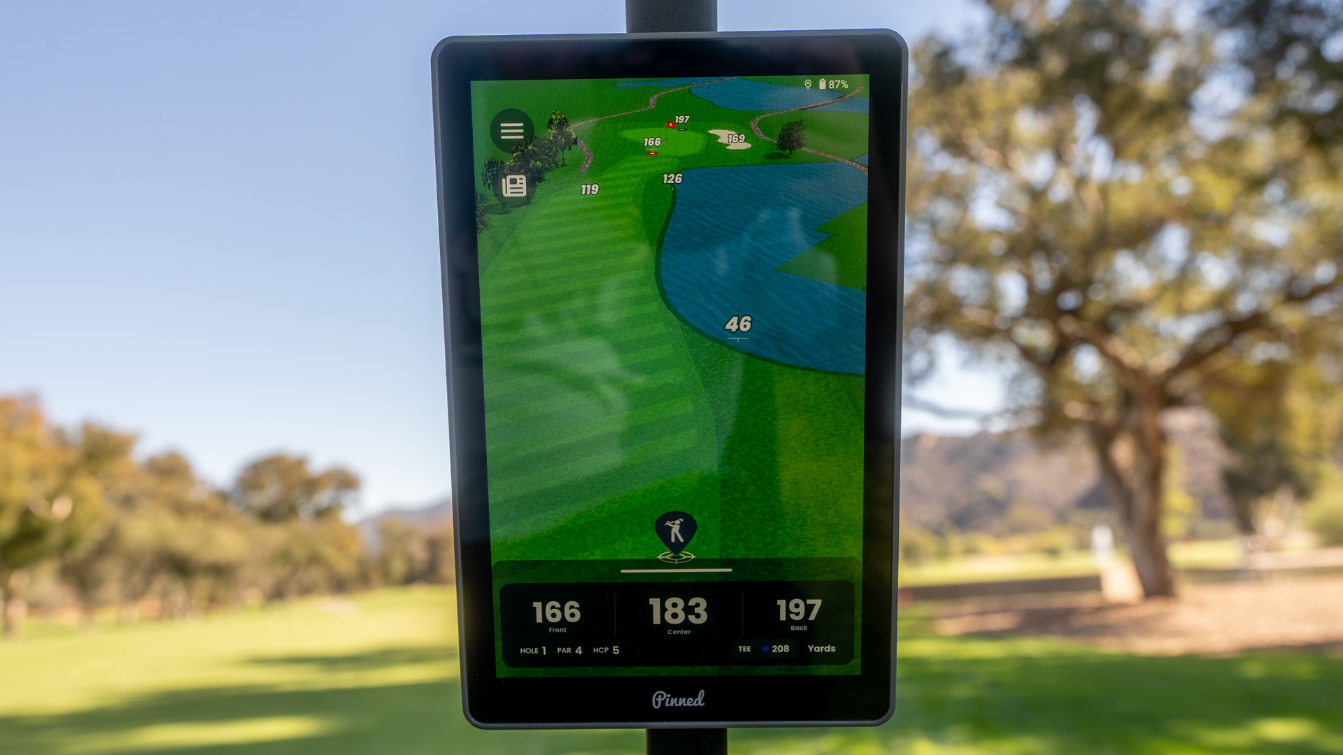 Pinned Golf Caddie - Riding Along