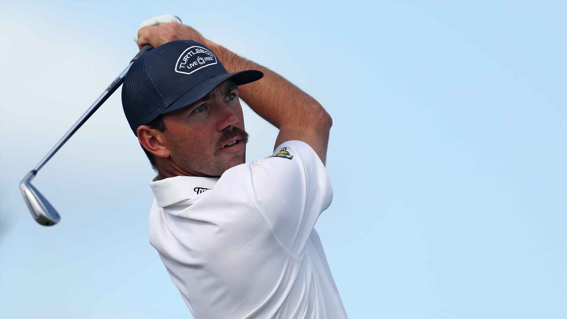 Chandler Phillips hit a tee shot during the Butterfield Bermuda Championship