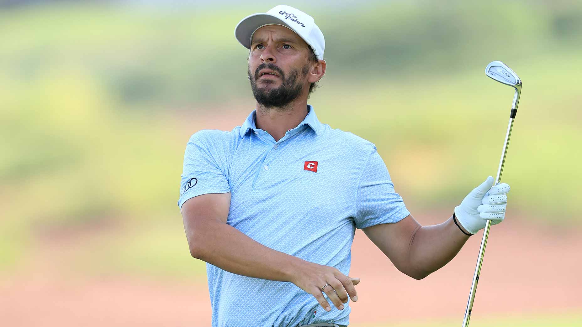 DP World Tour pro Joost Luiten plays a shot during the 2025 DP World Tour Championship.