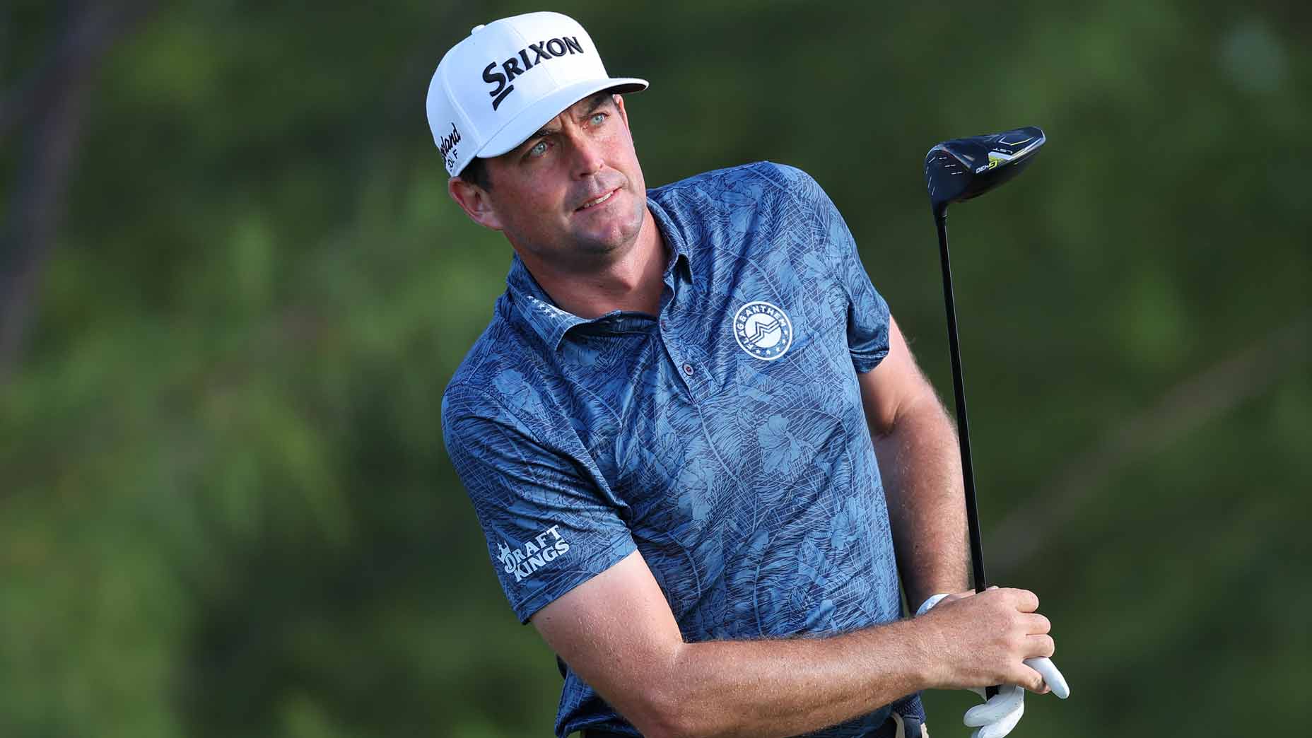 Keegan Bradley follows his shot during the Hero World Challenge.